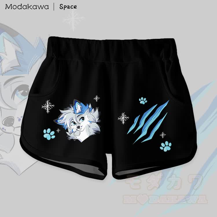 MODAKAWA X Space Barker Graphic Shorts - Black - 5XL - image 3