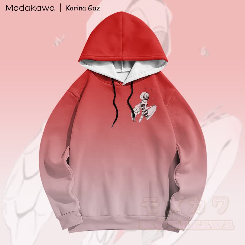 MODAKAWA X Karina Gaz Bee Lady Graphic Gradient Pullover Hoodie - image 4