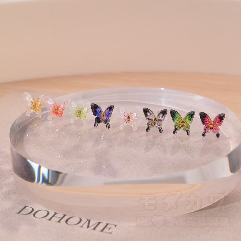 Resin Crystal Stud Earrings - image 6