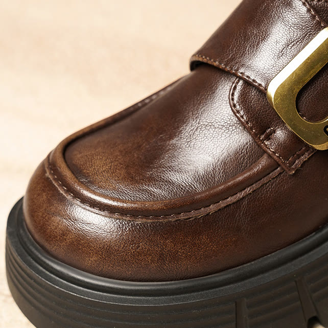 Chic Platform British-Style Loafers - image 9