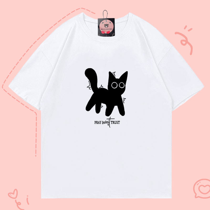Kitty Letter Print 100% Cotton Modakawa T-shirt - image 1