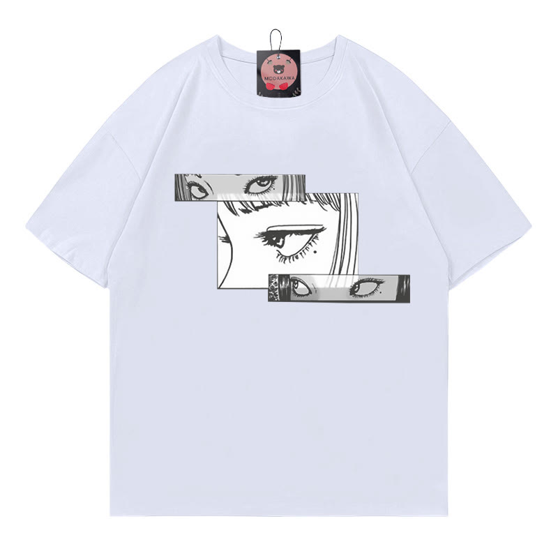 Character Print 100% Cotton Modakawa T-shirt - White - 5XL - image 2