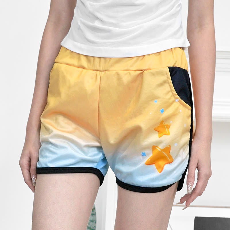  Gradient Star Print Modakawa Shorts - image 2