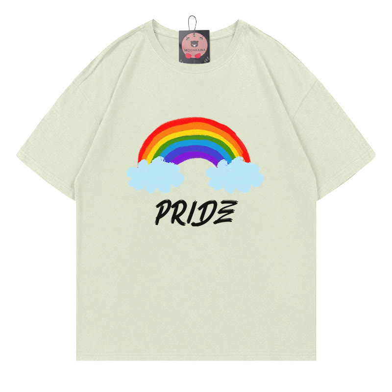 PRIDE Rainbow Print Modakawa T-shirt - Green - 5XL - image 4