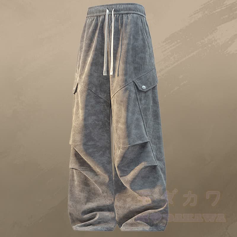 Tie-Dye Knit Sweater Cargo Pants Two Pieces - Grey Pants - 3XL - image 9