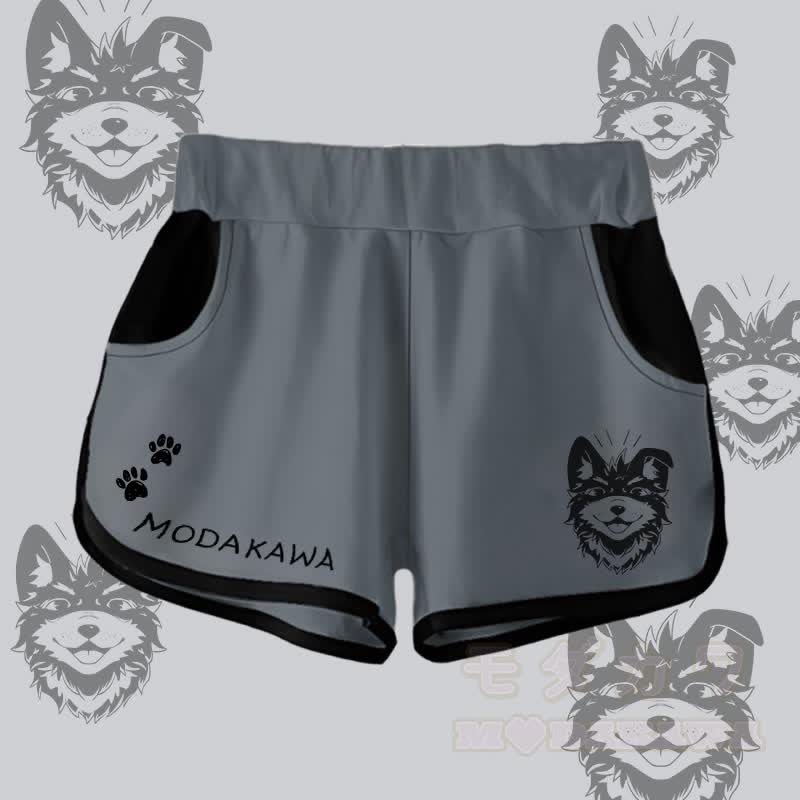 MODAKAWA Gradient Smiling Koda Graphic Shorts - Dark Grey - 5XL - image 7