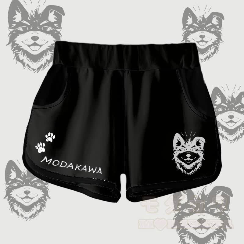 MODAKAWA Gradient Smiling Koda Graphic Shorts - Black - 5XL - image 2