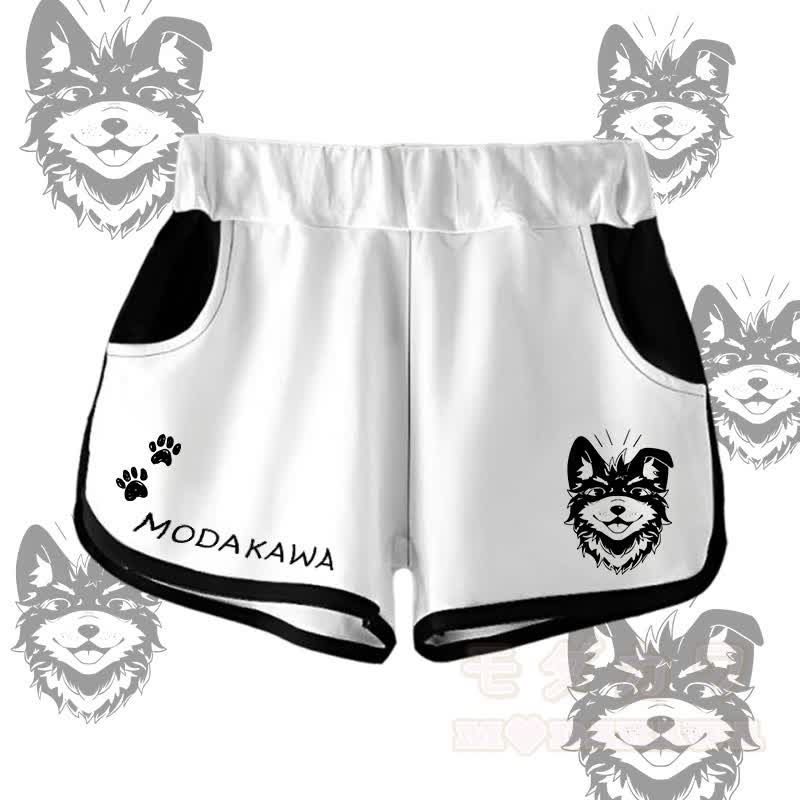 MODAKAWA Gradient Smiling Koda Graphic Shorts - White - 5XL - image 1