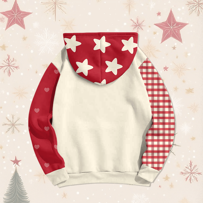 MODAKAWA Merry Christmas Graphic All Over Print Pullover Hoodie - image 4