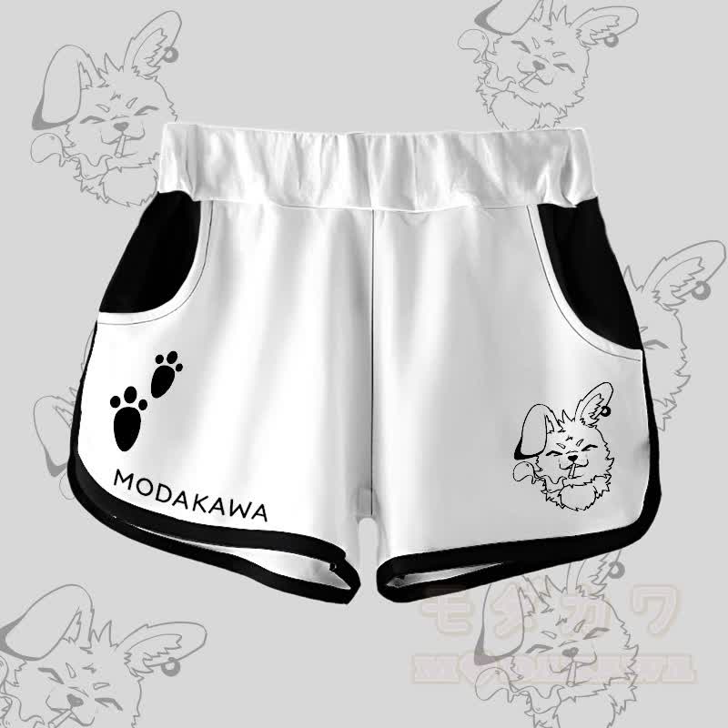 MODAKAWA Nabi Smoking Bunny Gradient Shorts - White - 5XL - image 3