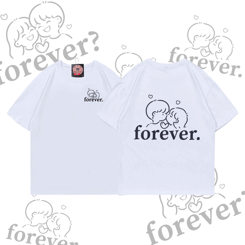 MODAKAWA FOREVER Couple Graphic T-shirt - White A - 5XL - image 6