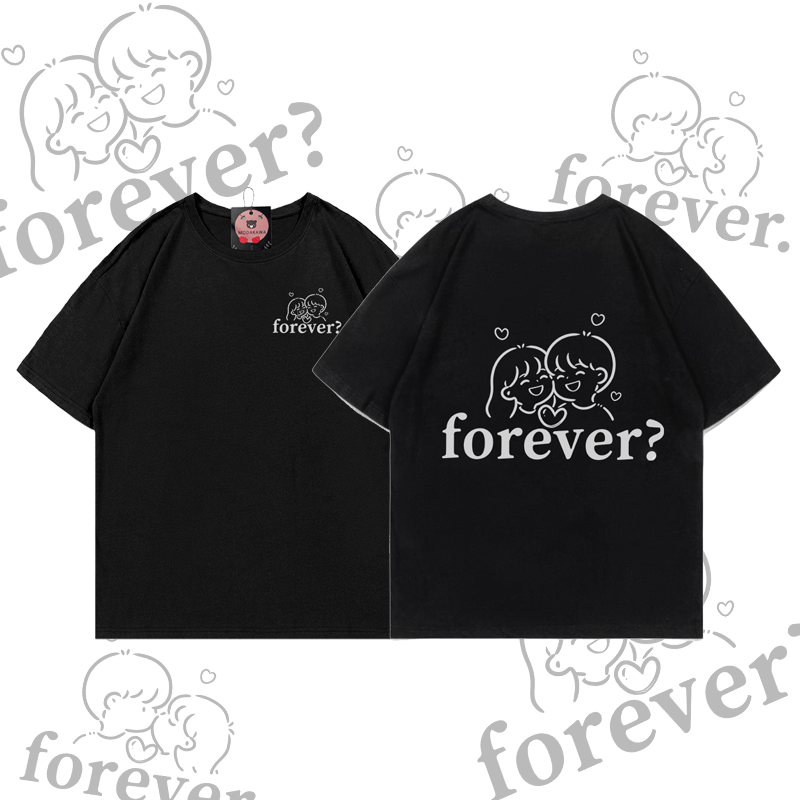 MODAKAWA FOREVER Couple Graphic T-shirt - Black A - 5XL - image 9
