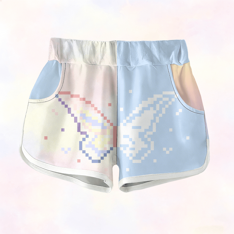 Butterfly Graphic Modakawa Shorts - Multicolor - 5XL - image 1