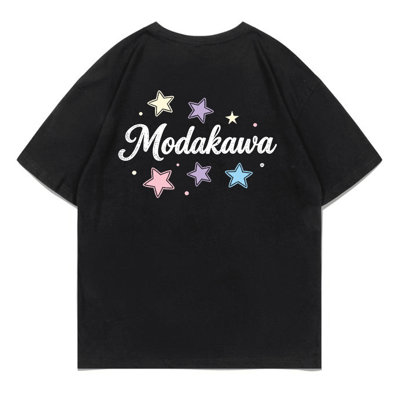 Pocket Cat Stars Graphic Modakawa 100% Cotton T-shirt - image 2