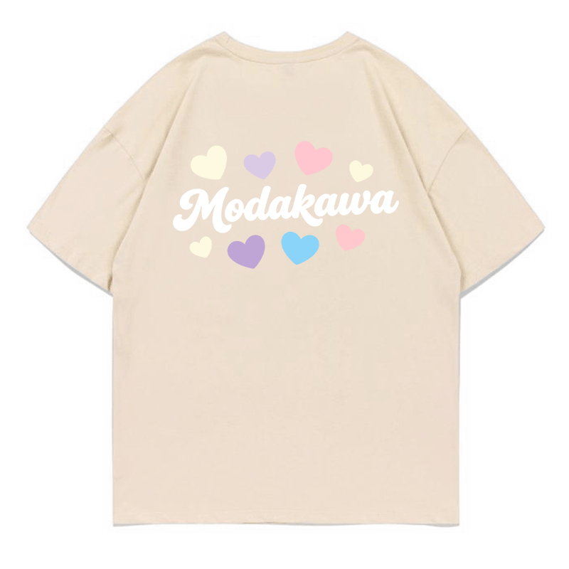 Pocket Fox Hearts Graphic Modakawa 100% Cotton T-shirt - image 2
