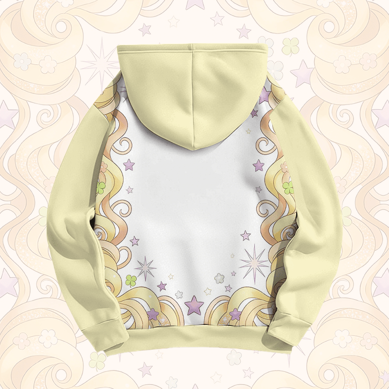 Maximalist Rainbow Cat Graphic Modakawa Color Block Pullover Hoodie - image 6