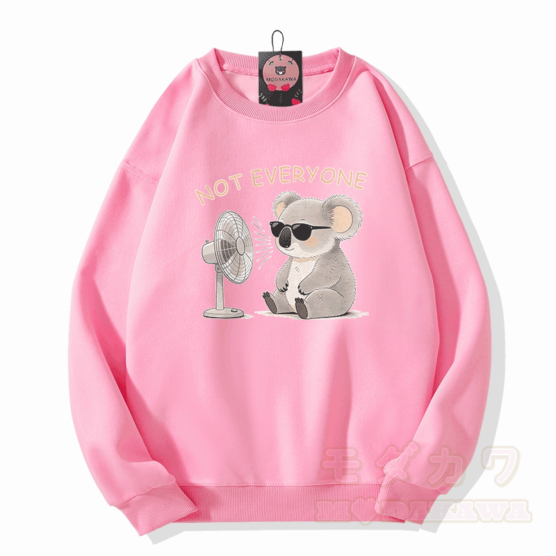 NOT EVERYONE Koala Graphic Modakawa Unisex Sweatshirt - Pink - 5XL - image 1