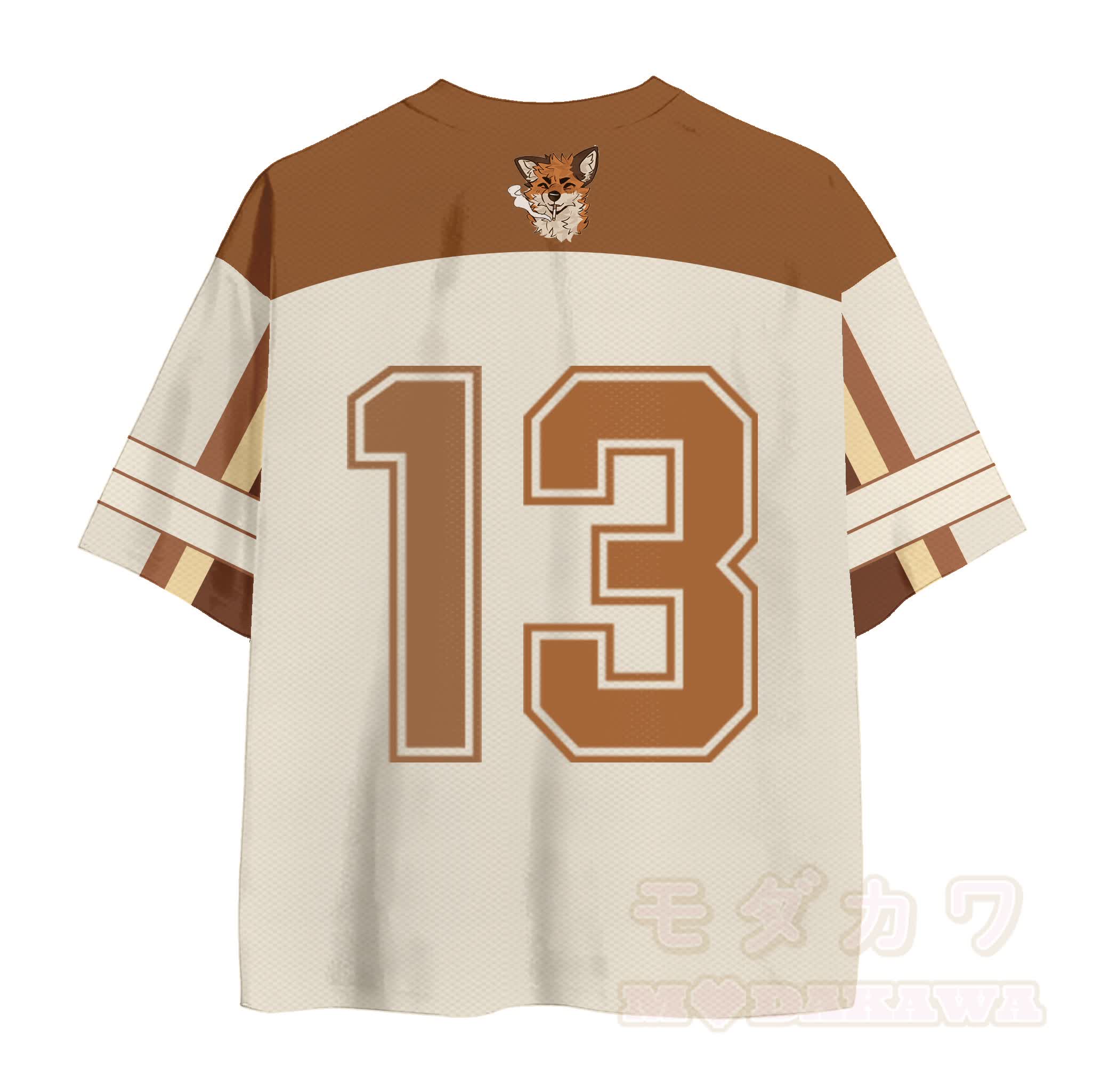 MODAKAWA X atka Pinch Face Fox Number Graphic Modakawa Vintage Mesh Jersey T-shirt - image 3