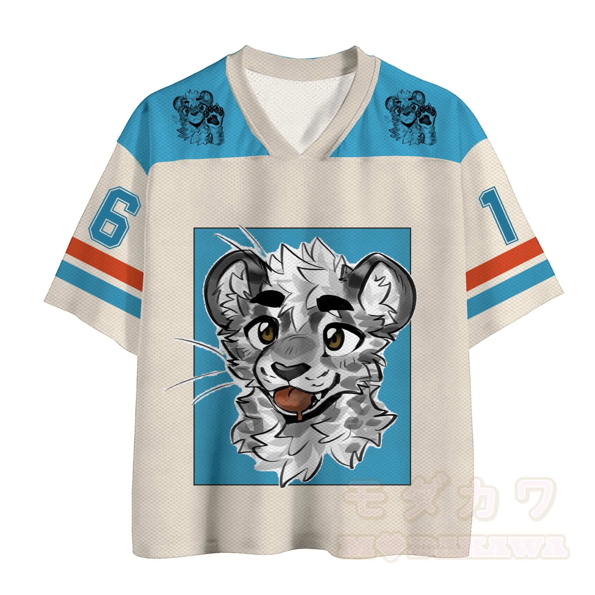 MODAKAWA X atka Tiger Number Graphic Modakawa Vintage Mesh Jersey T-shirt - image 2