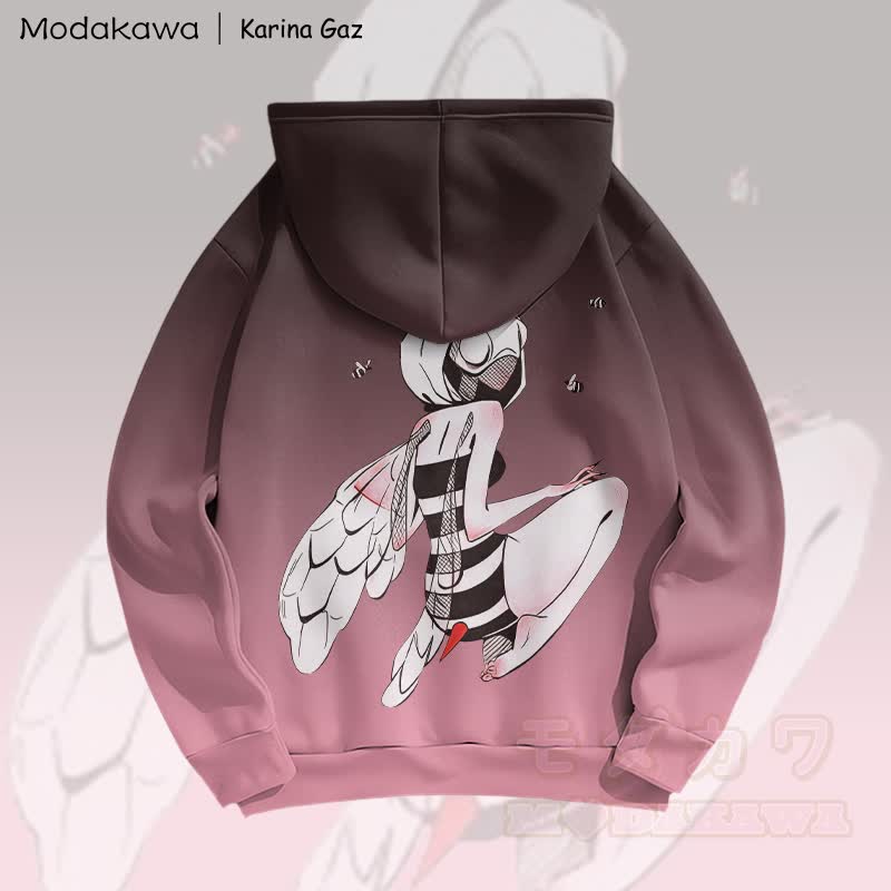 MODAKAWA X Karina Gaz Bee Lady Graphic Gradient Pullover Hoodie - image 1