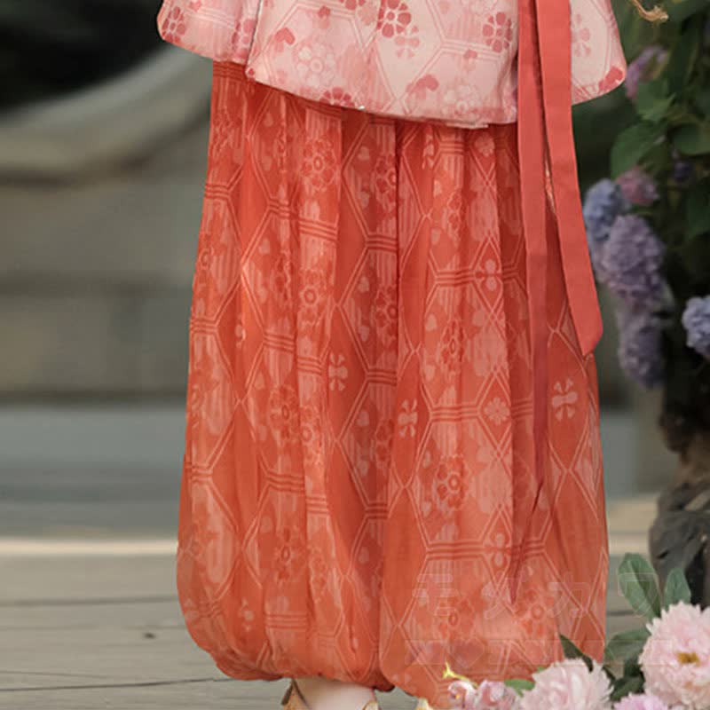 Vintage Buckle Top Harem Pants Embroidery Waist Belt Matching Outfit - Red Pants - XL - image 5