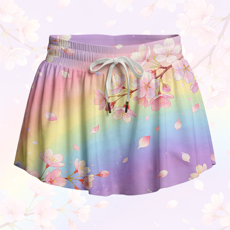 Sakura Graphic Modakawa Gradient Poket Skort - Multicolor - 4XL - image 2