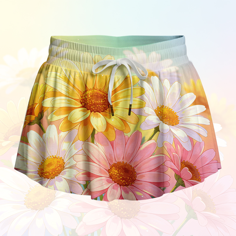 Sunflower Graphic Modakawa Gradient Poket Skort - Multicolor - 4XL - image 2