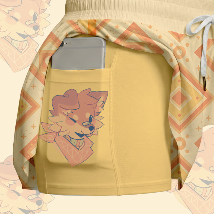 MODAKAWA X popipeko Puppy Graphic Poket Skort - image 3
