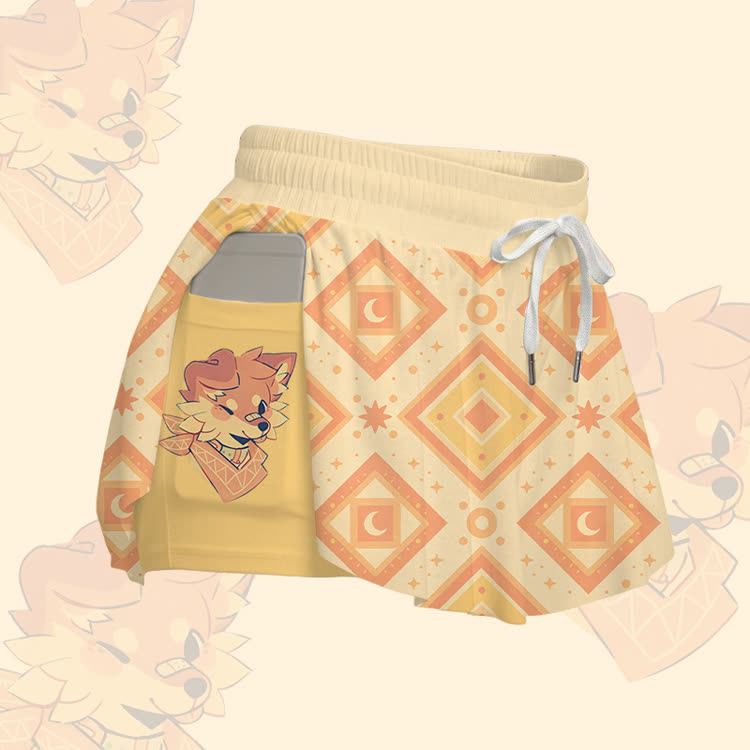 MODAKAWA X popipeko Puppy Graphic Poket Skort - image 4