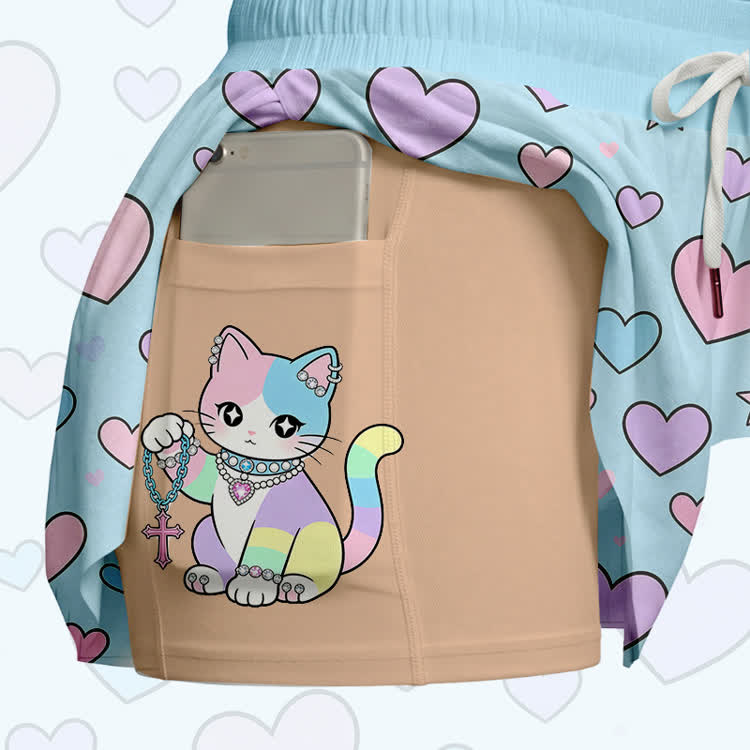 Kitty Heart Graphic Modakawa Poket Skort - image 3