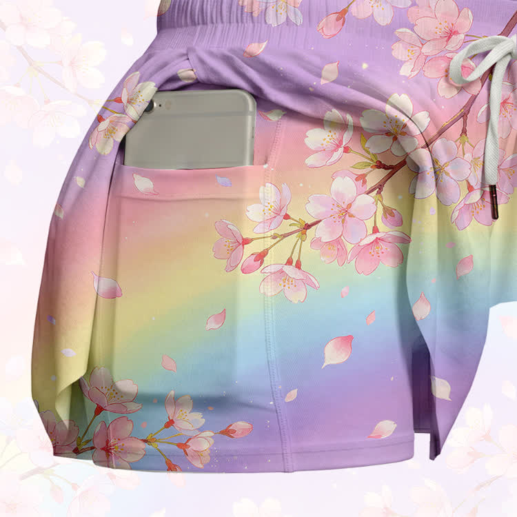 Sakura Graphic Modakawa Gradient Poket Skort - image 3