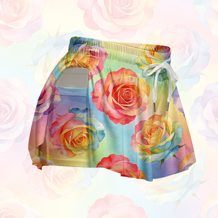 Rose Graphic Modakawa Gradient Poket Skort - image 4