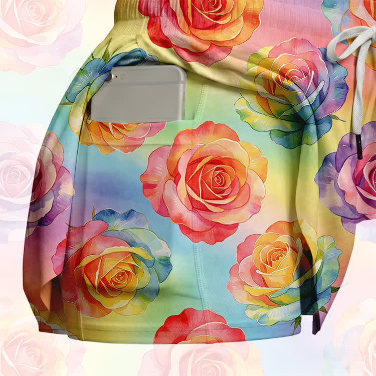 Rose Graphic Modakawa Gradient Poket Skort - image 3