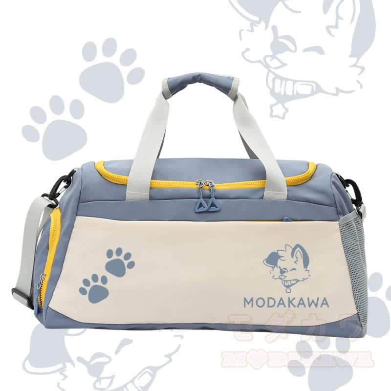MODAKAWA X popipeko Puppy Graphic Large Capacity Sports Gym Duffel Bag - Blue - 55*28*26 cm - image 3
