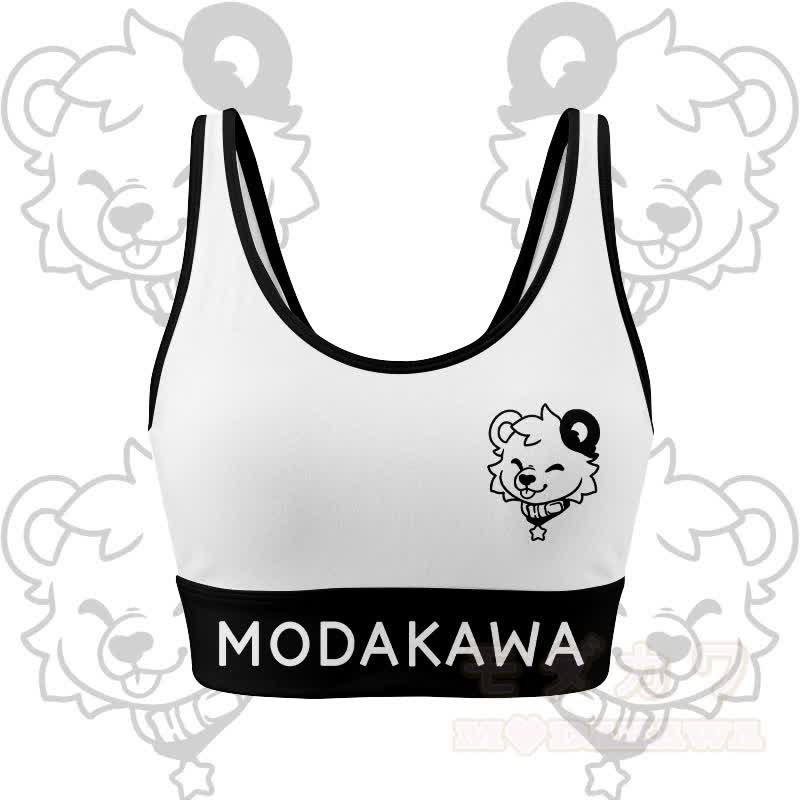 MODAKAWA X popipeko Bear Graphic Crop Tank Sport Top Skirt Matching Outfit - White Top - 2XL - image 6