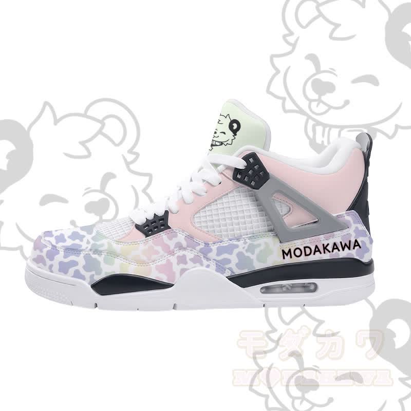 MODAKAWA X popipeko Bear Gradient Camo Graphic Lace Up Sports Air Cushion Shoes - Pink - 48 - image 3