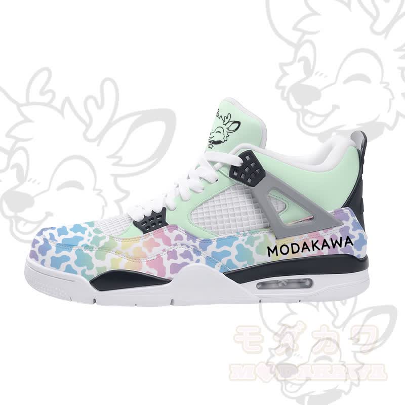 MODAKAWA X popipeko Deer Camo Graphic Lace Up Sports Air Cushion Shoes - Green - 48 - image 3