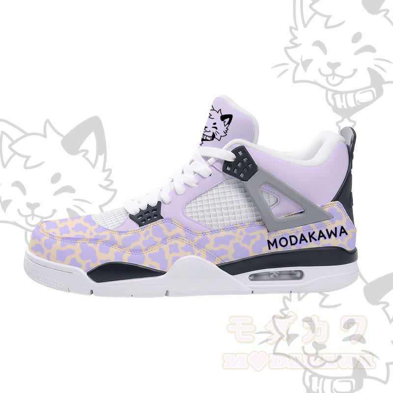 MODAKAWA X popipeko Kitty Gradient Camo Graphic Lace Up Sports Air Cushion Shoes - Purple - 48 - image 4