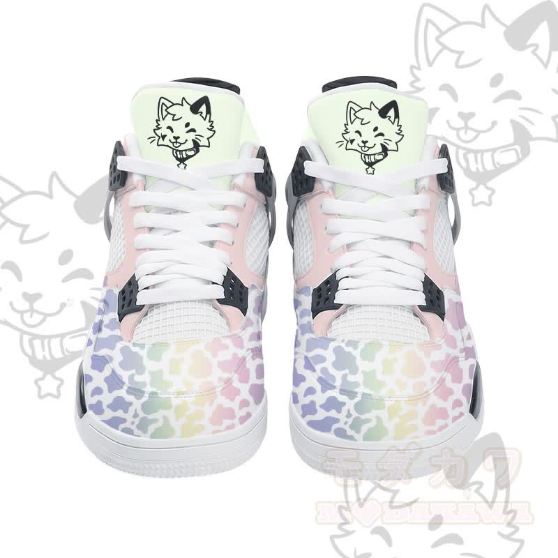 MODAKAWA X popipeko Kitty Gradient Camo Graphic Lace Up Sports Air Cushion Shoes - image 6