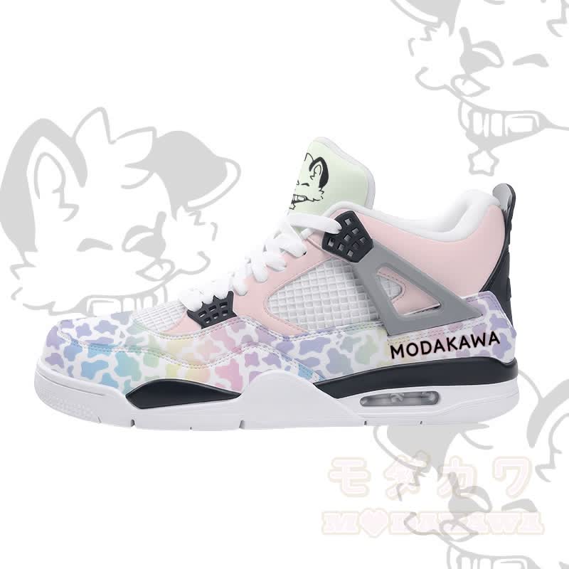MODAKAWA X popipeko Puppy Camo Graphic Lace Up Sports Air Cushion Shoes - Pink - 48 - image 4