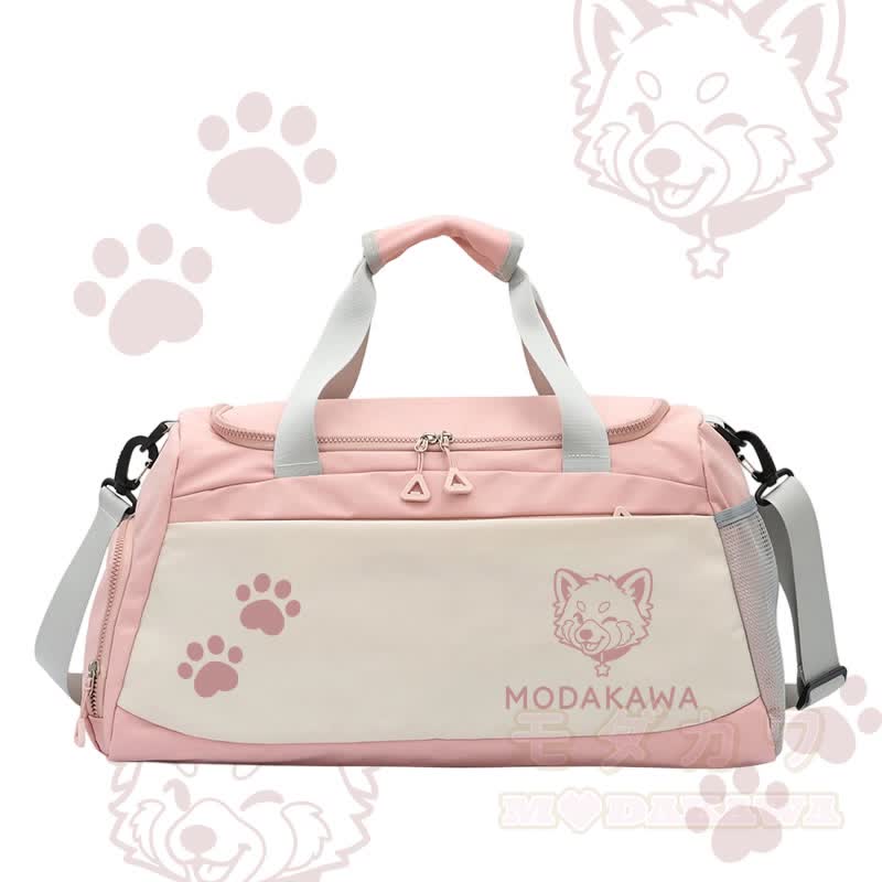 Raccoon Graphic Modakawa Large Capacity Sports Gym Duffel Bag - Pink - 55*28*26 cm - image 3