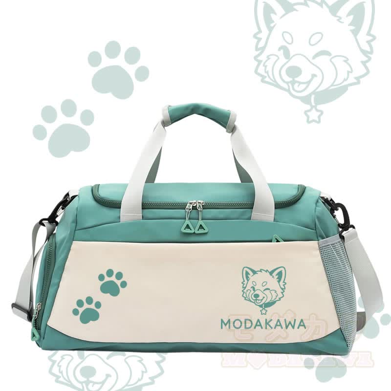 Raccoon Graphic Modakawa Large Capacity Sports Gym Duffel Bag - Green - 55*28*26 cm - image 4