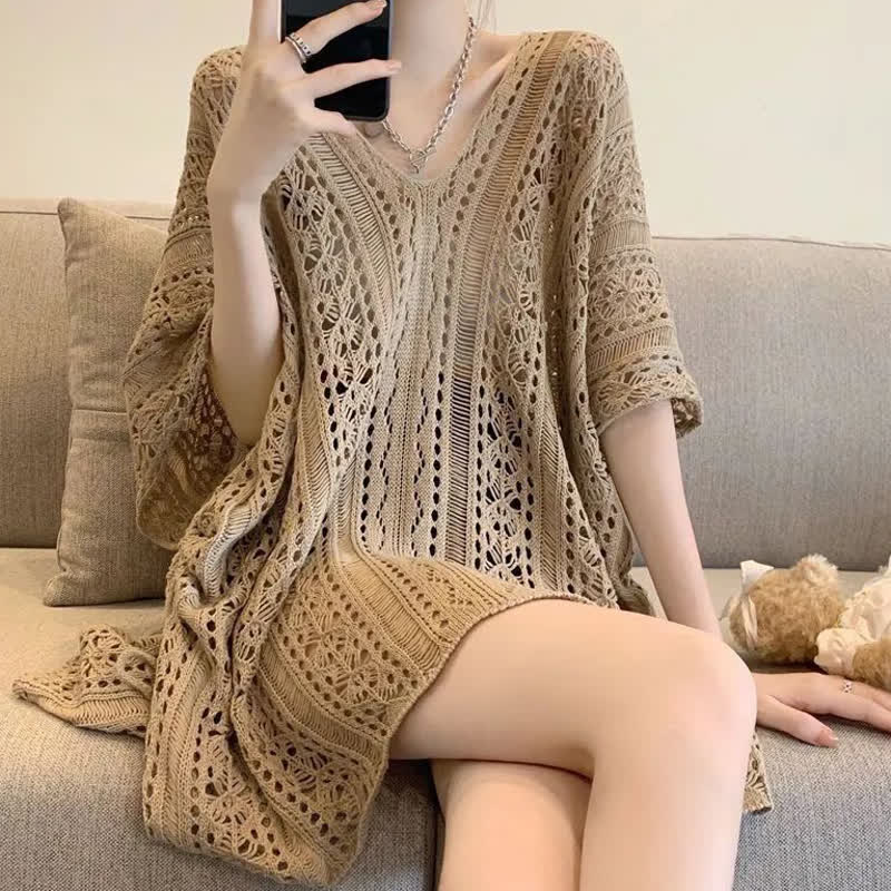 Hollow Knit Tassel Elegant Dress Two pieces set - image 7