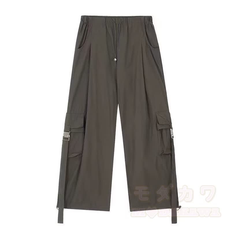 Casual Knit Sweater Sleeveless Top Cargo Wide Leg Pants Three Pieces Set - Pants - 3XL - image 5