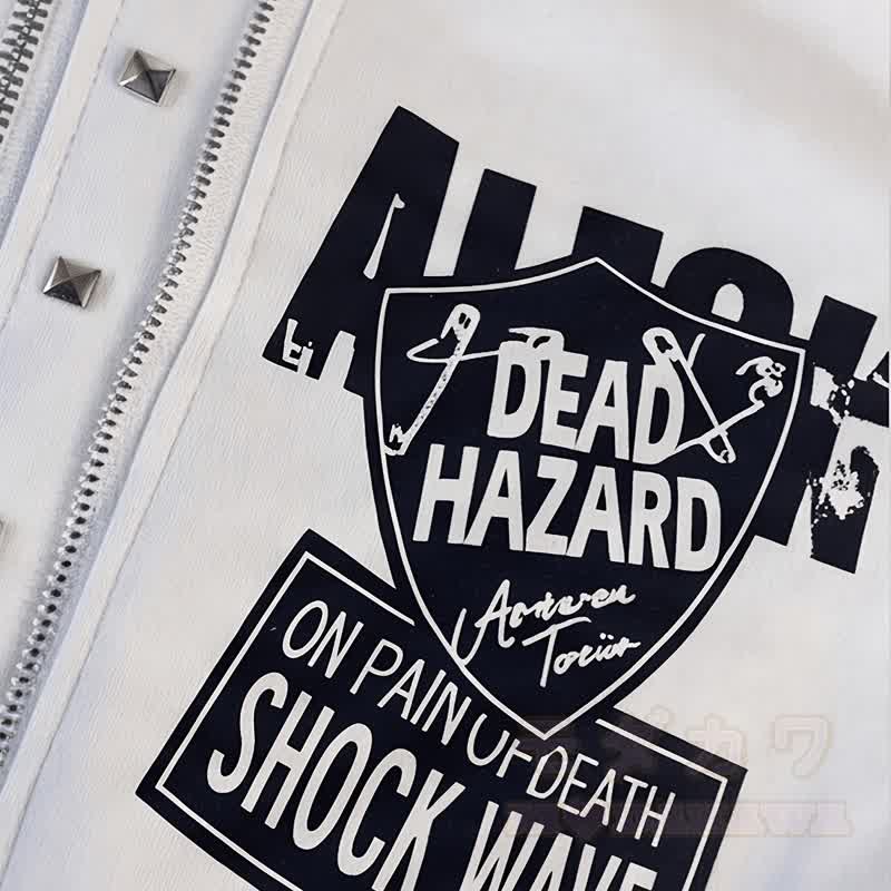 Y2K Gothic Skull Graphic Zip‑Up Hooded Slim Fit Jacket - image 5