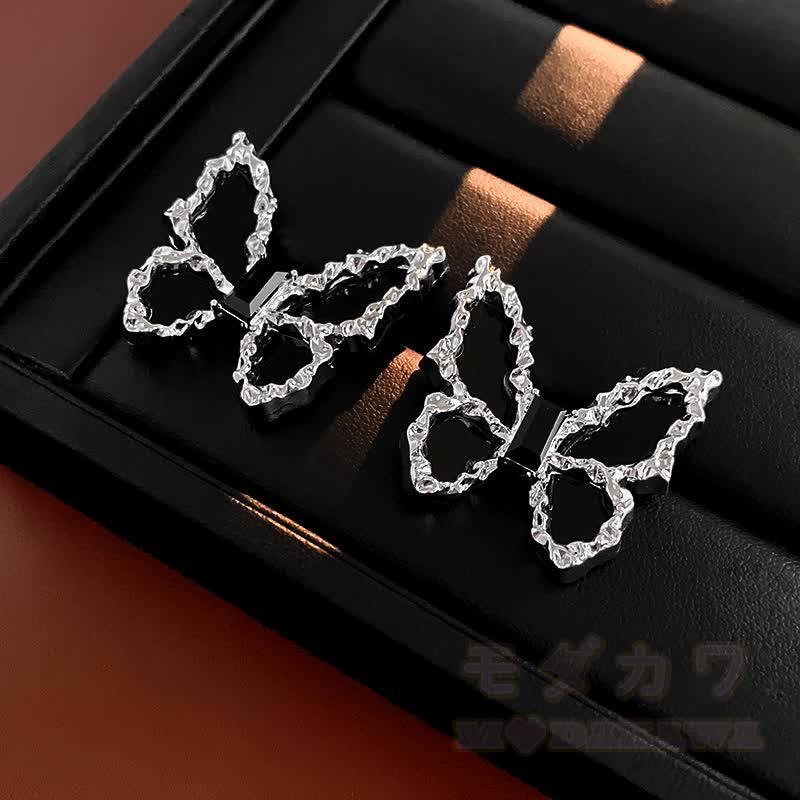 Gothic Black Butterfly Silver‑Tone Accessories - image 3