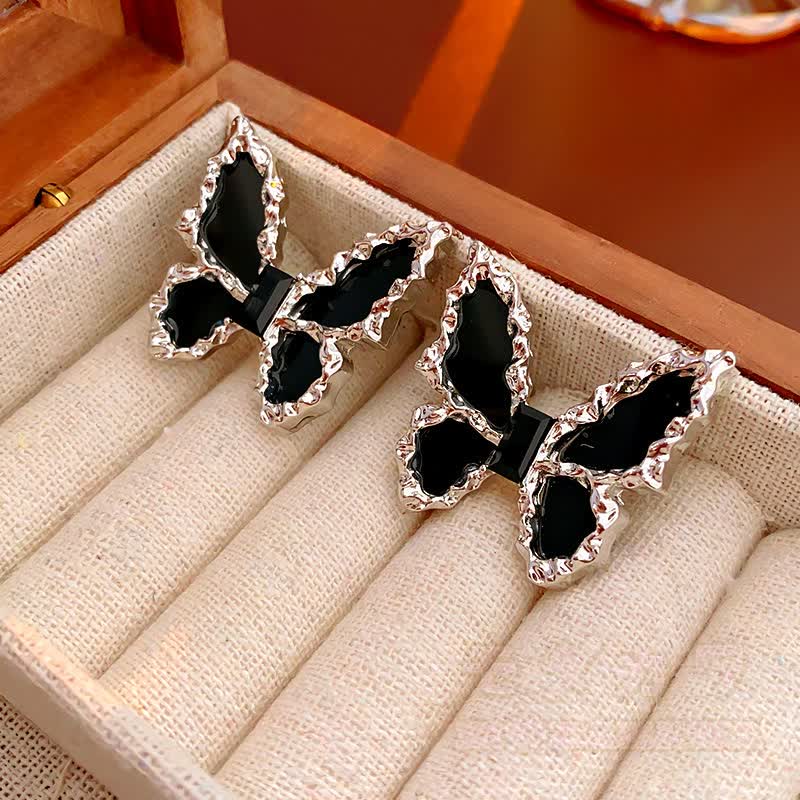 Gothic Black Butterfly Silver‑Tone Accessories - Pin - image 11