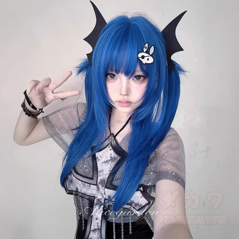 Lolita Dopamine Cosplay Gradient Color Long Wavy Wig - Lolita Starry Magic Girl Layered Wig 60CM - image 9