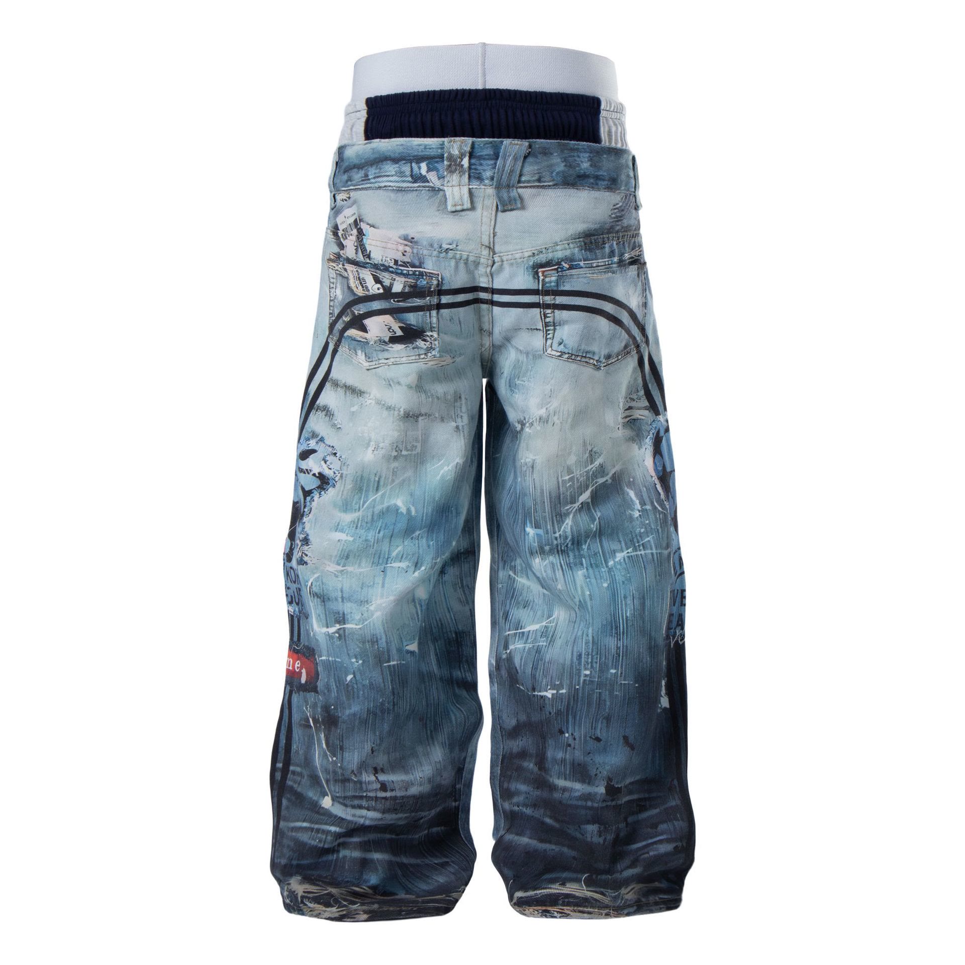 Y2K Streetwear Triple-Waistband Baggy Jeans - image 6