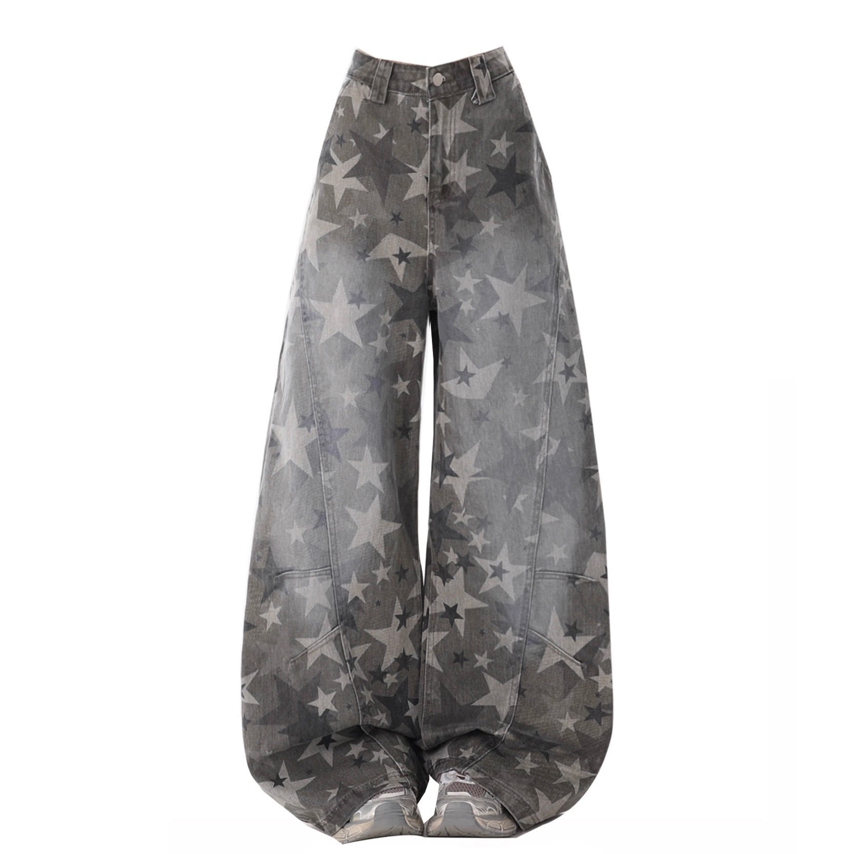 Y2K Star Print Camo Wide Leg Jeans - image 8